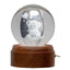 Bagutta Carillon Girevole con Sfera di Cristallo LED USB Orsetto Diametro 10 cm