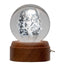 Bagutta Carillon Girevole con Sfera di Cristallo LED USB Albero con Farfalle 10 cm