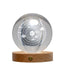 Bagutta Sfera di Cristallo LED USB Galassia Diametro 10 cm Base in Legno