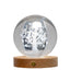 Bagutta Sfera di Cristallo LED USB Albero con Farfalle 10 cm Base in Legno