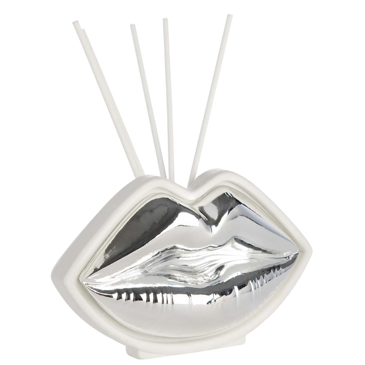 Bagutta Love Profumatore per Ambienti Labbra Argentate 14x7x9 cm Fragranza Inclusa