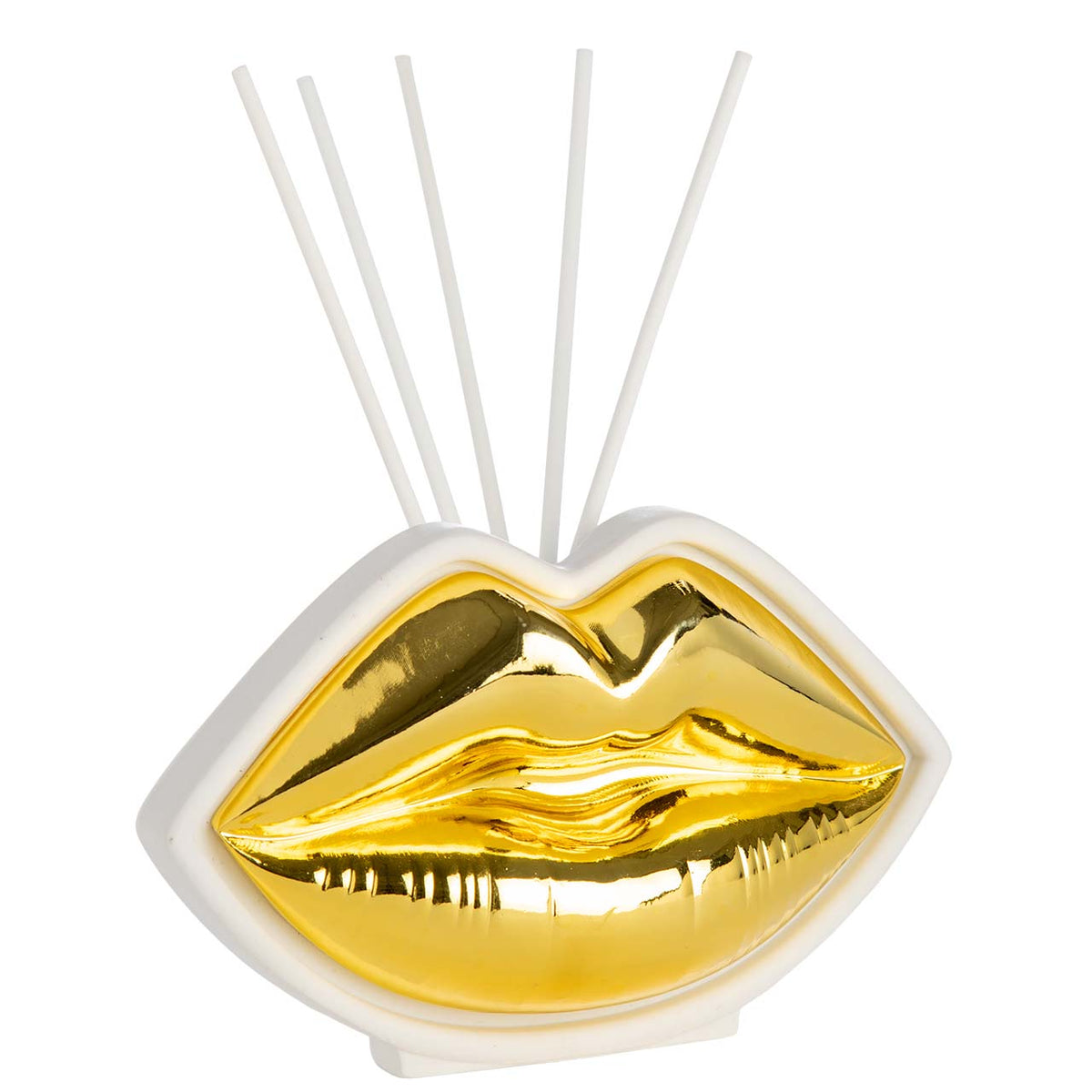 Bagutta Love Profumatore per Ambienti Labbra Oro 14x7x9 cm Fragranza Inclusa