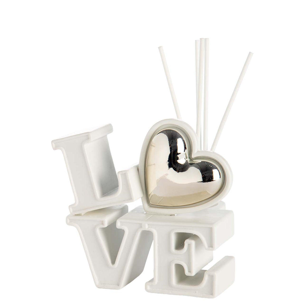 Bagutta Love Profumatore per Ambienti con Cuore Argentato 12x4x11 cm Fragranza Inclusa