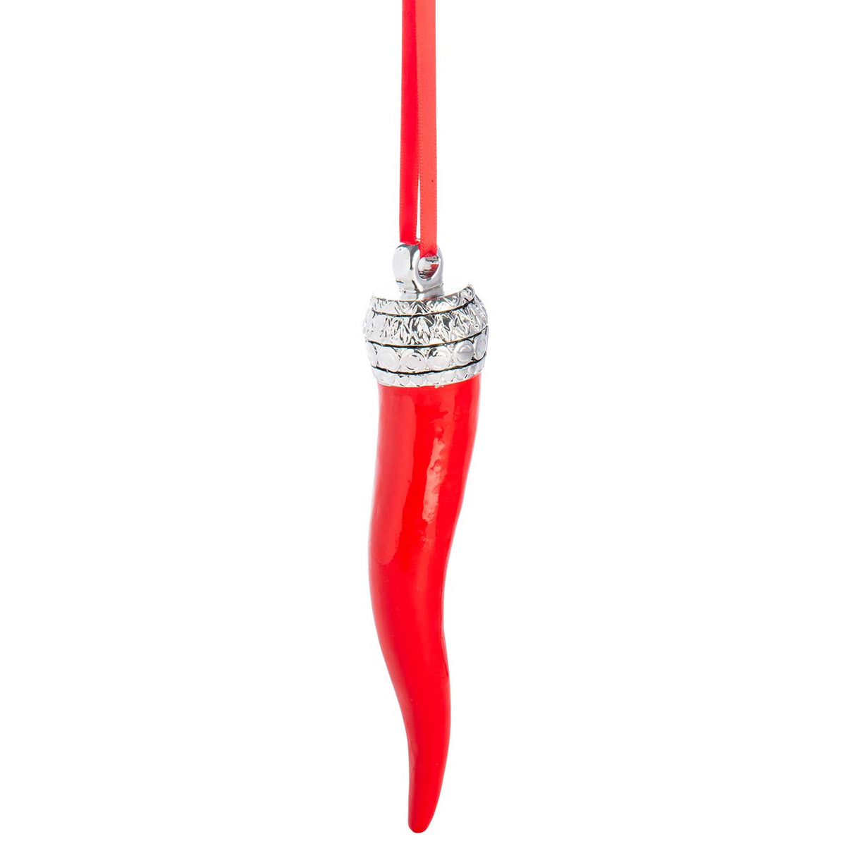 Bagutta Talismano Portafortuna Maxi Cornino Rosso con Corona 17 cm