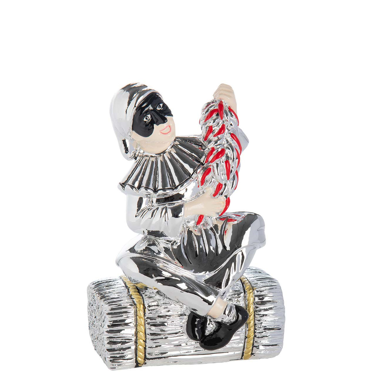 Bagutta Talismano Portafortuna Maxi Pulcinella con Peperoncini Rossi 17 cm