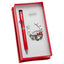 Bagutta Box Regalo con Penna Rossa e Ferro di Cavallo con Coccinella 9x17x5 cm