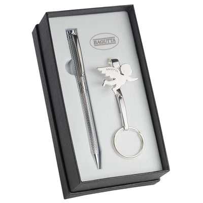 Bagutta Box Regalo con Penna e Portachiavi da Borsa Angioletto 9x17x5 cm