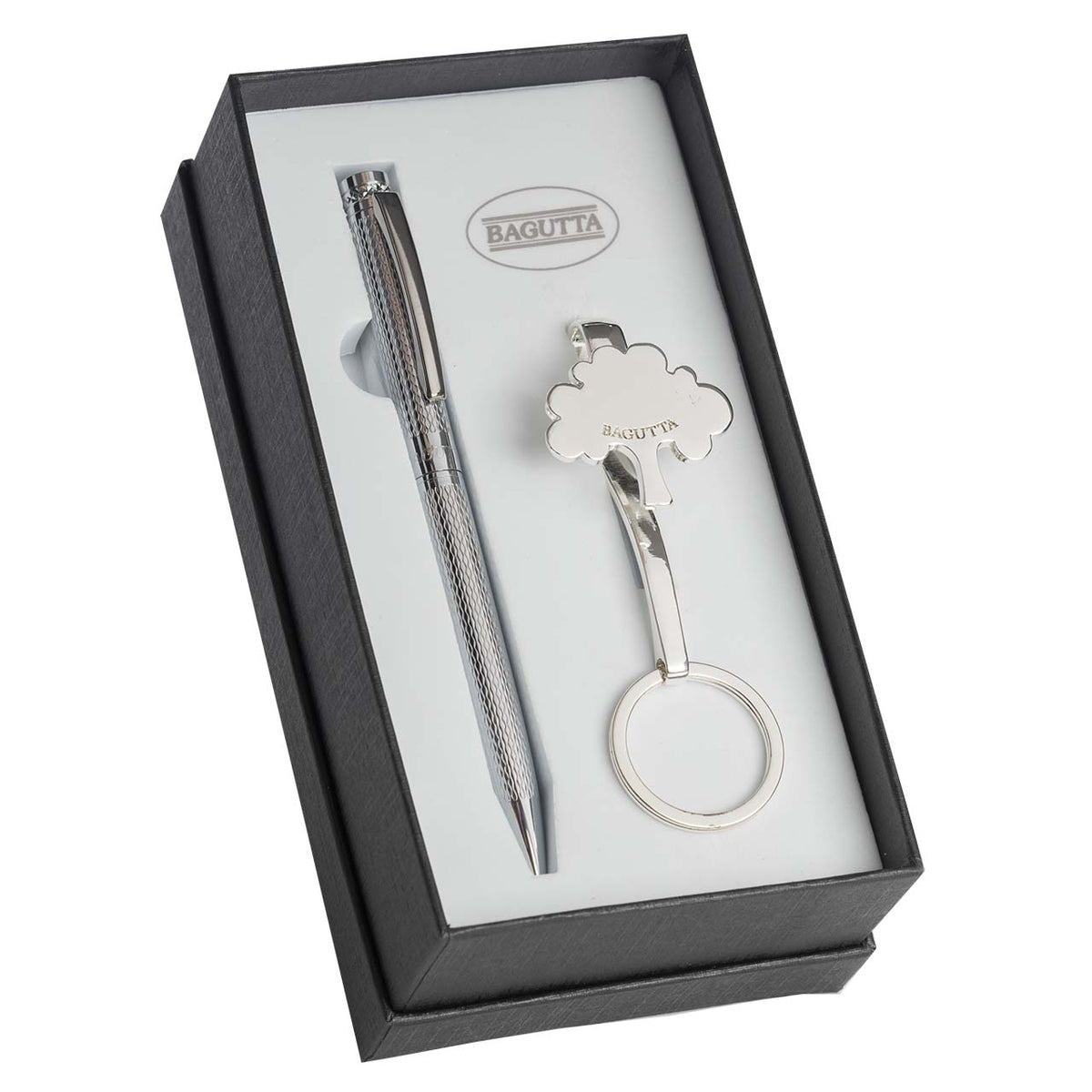 Bagutta Box Regalo con Penna e Portachiavi da Borsa Albero 9x17x5 cm