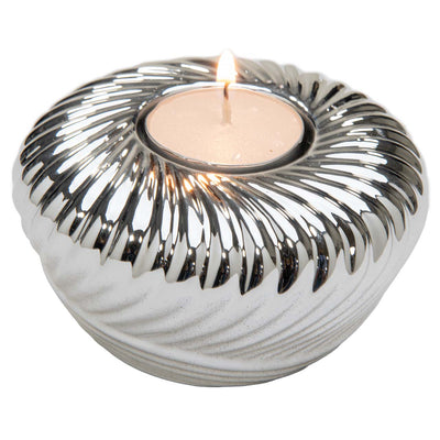 Bagutta Set Portacandela Argentato con 9 Tealight Profumate 20x20x6 cm