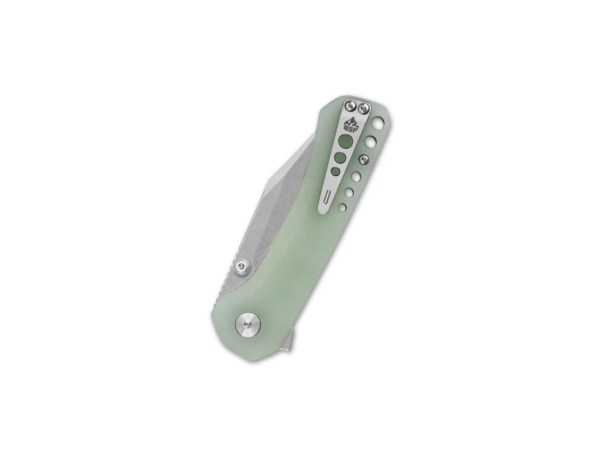Vista clip titanio QSP Kestrel G-10 manico giada
