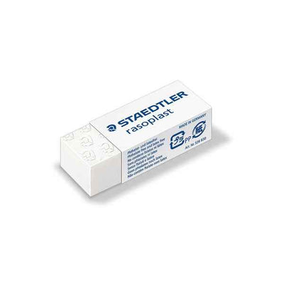 Gomma Rasoplast - 43 x19 x13 mm - per matita - bianca - Staedtler - conf. 30 pezzi