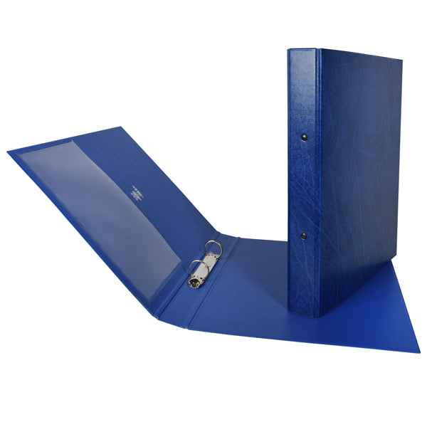 Raccoglitore Stelvio - 22 x 30 cm - 2 anelli a R 25 mm - dorso 3 cm - blu - Sei Rota