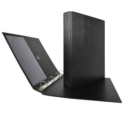 Raccoglitore Stelvio - 22 x 30 cm - 4 anelli a R 25 mm - dorso 3 cm - nero - Sei Rota