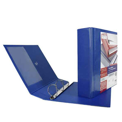 Raccoglitore personalizzabile Stelvio TI - 22 x 30 cm - 4 anelli a D 50 mm - dorso 7,5 cm - blu - Sei Rota