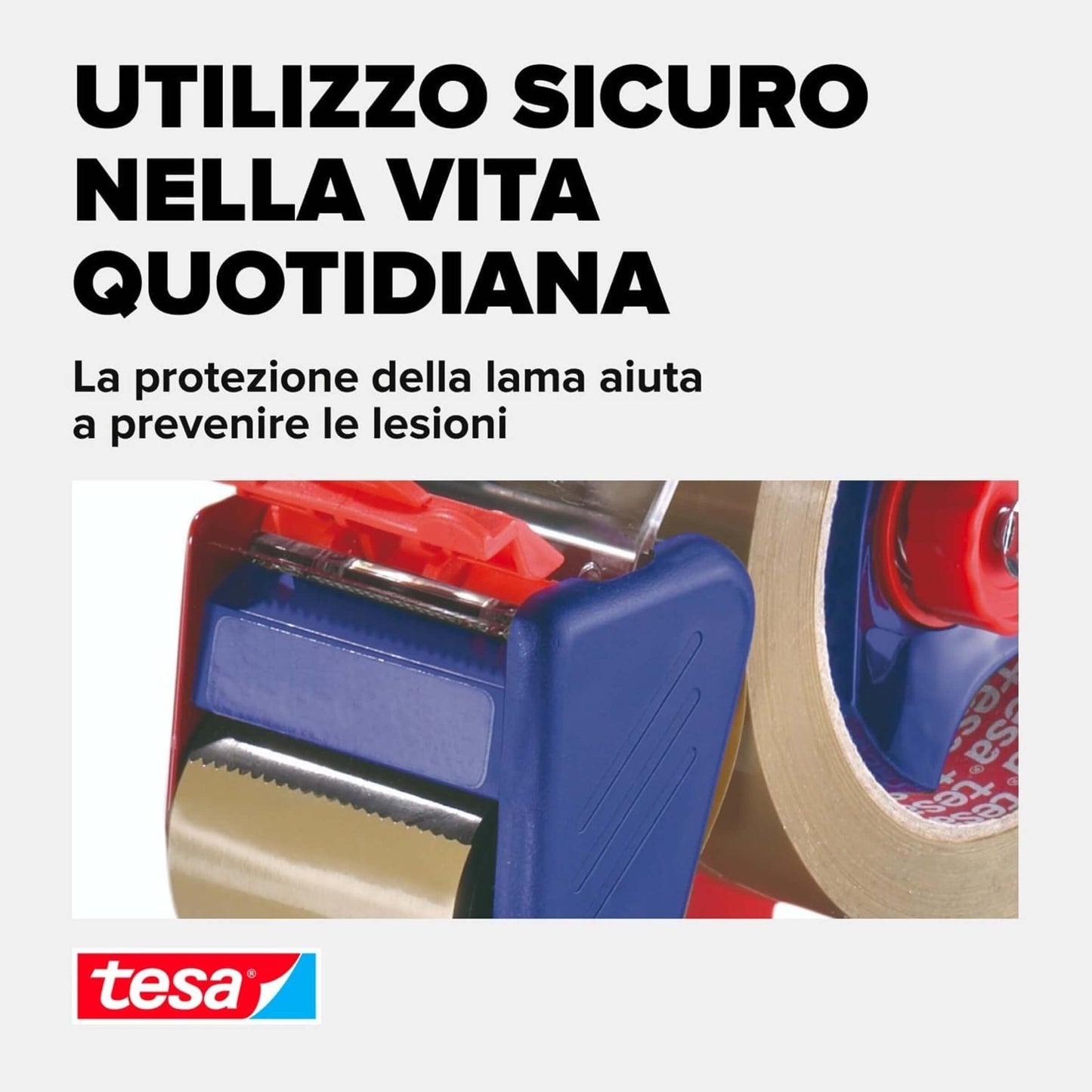 Dispenser nastro Tesa 6300 vista laterale struttura metallo