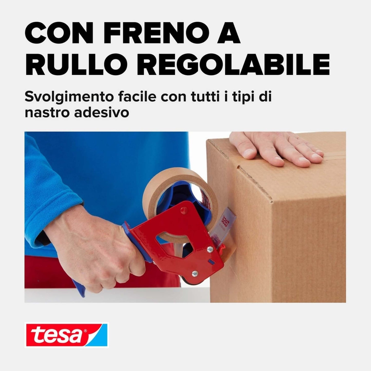 DISPENSER TENDI NASTRO MANUALE TESA 6300 ECONOMY CON FRIZIONE PER NASTRI FINO A 50 mm