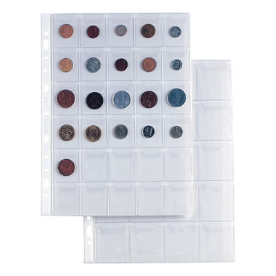 Buste forate Ercole - PVC liscio - 21 x 29,7 cm - porta monete - 30 tasche - Sei Rota - conf. 10 pezzi