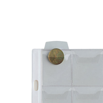 Buste forate Ercole - PVC liscio - 21 x 29,7 cm - porta monete - 30 tasche - Sei Rota - conf. 10 pezzi