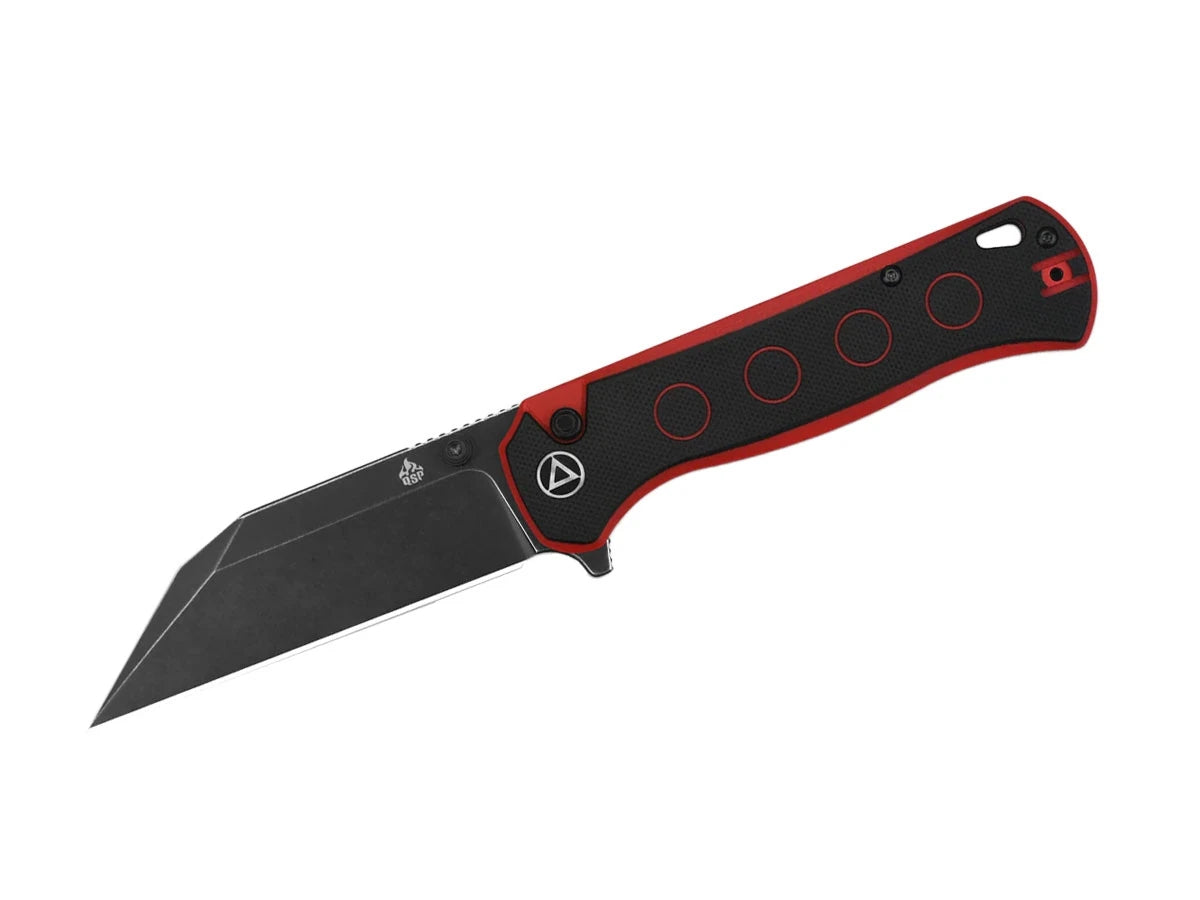 Coltello EDC QSP Swordfish G-10 14C28N black Wharncliffe rosso/nero QS149-A2