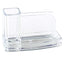 Portatutto da scrivania - acrilico - 20 x 12 x 10 cm - trasparente - Lebez
