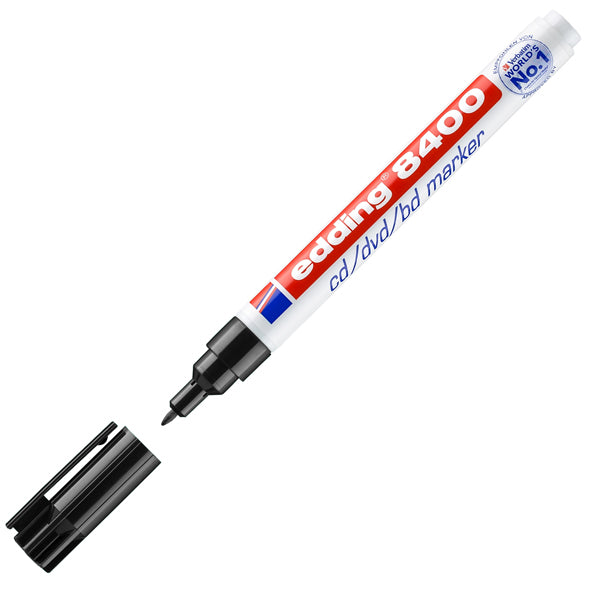 Marcatore permanente per CD/DVD 8400 - punta tonda - 1 mm - nero - Edding