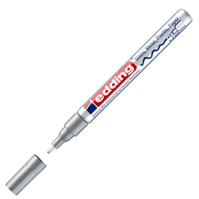 Marcatore permanente a vernice 751 - punta tonda fine - da 1 a 2 mm - argento - Edding