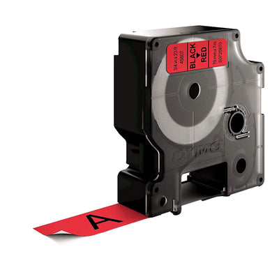 Nastro D1 standard 458070 - 19 mm x 7 mt - PL - nero/rosso - Dymo