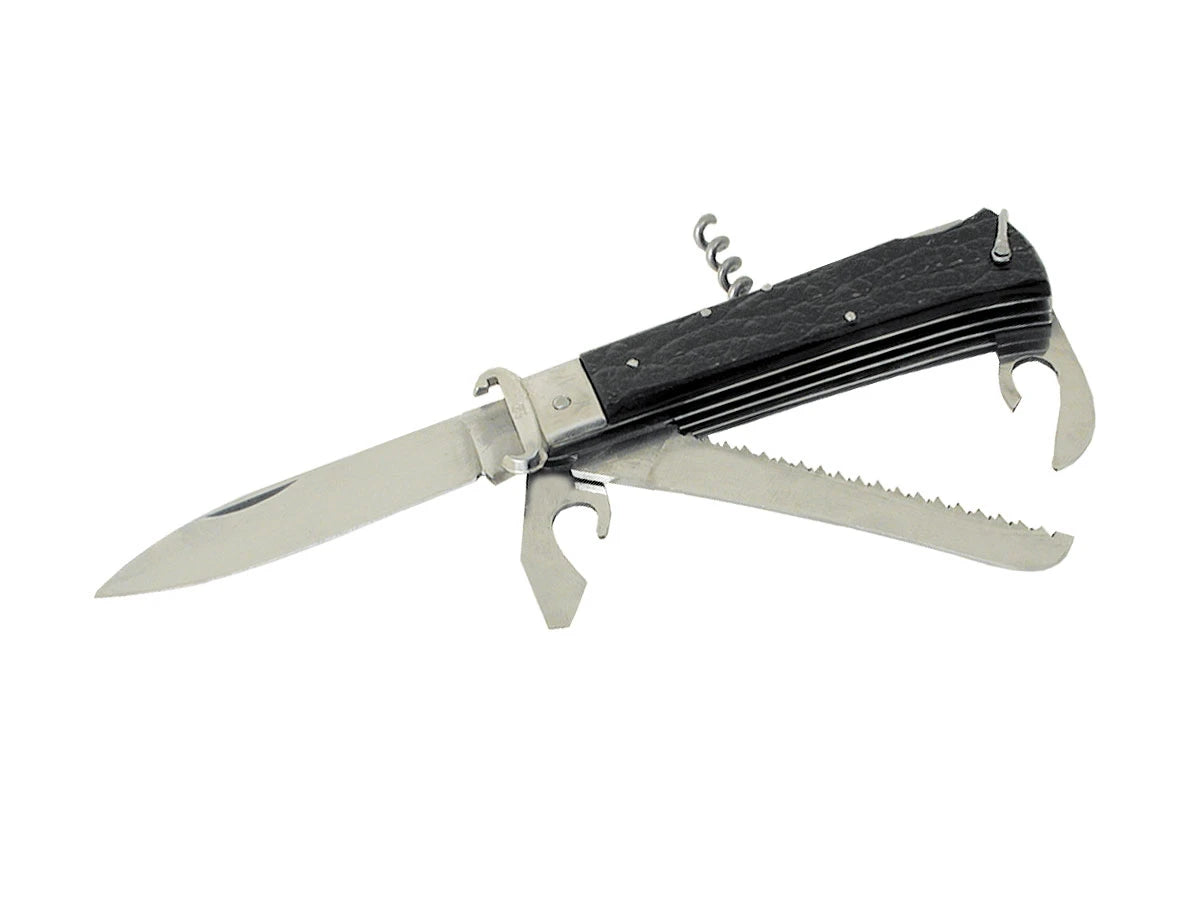 Coltello da caccia serie 1015 5 usi manico finto cervo lama 9 cm Made in Italy