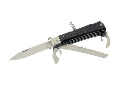 Coltello da caccia serie 1015 5 usi manico finto cervo lama 9 cm Made in Italy