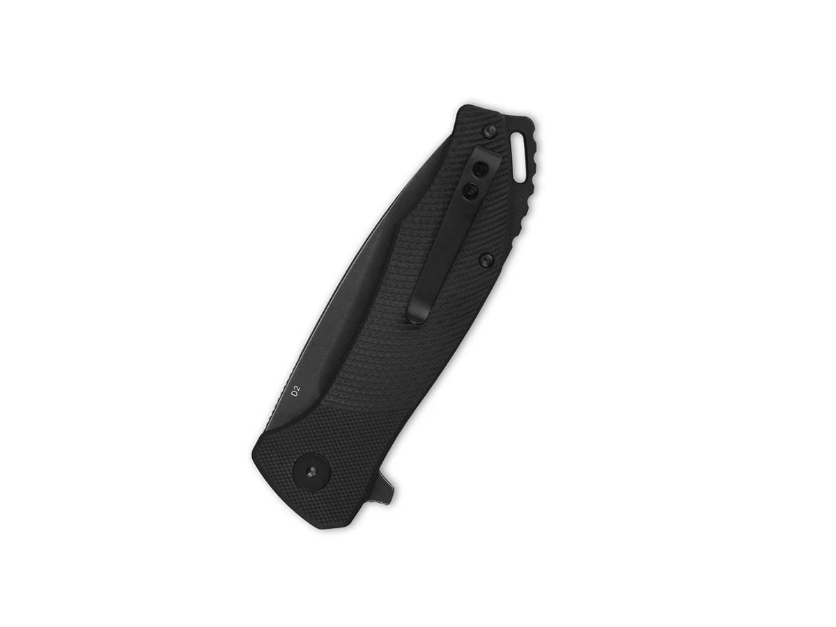 Vista manico G-10 nero QSP Raven STW liner lock