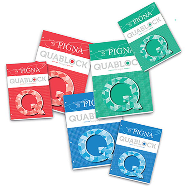 Blocco Quablock Original - collato - A5 - 5 mm - 80 gr - 50 fogli - 4 fori - Pigna