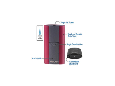 Xilar ACCENDISIGARI FLASH SINGLE (506RD) Red