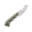 Dettaglio lama drop point D2 satinato QSP Neckmuk verde