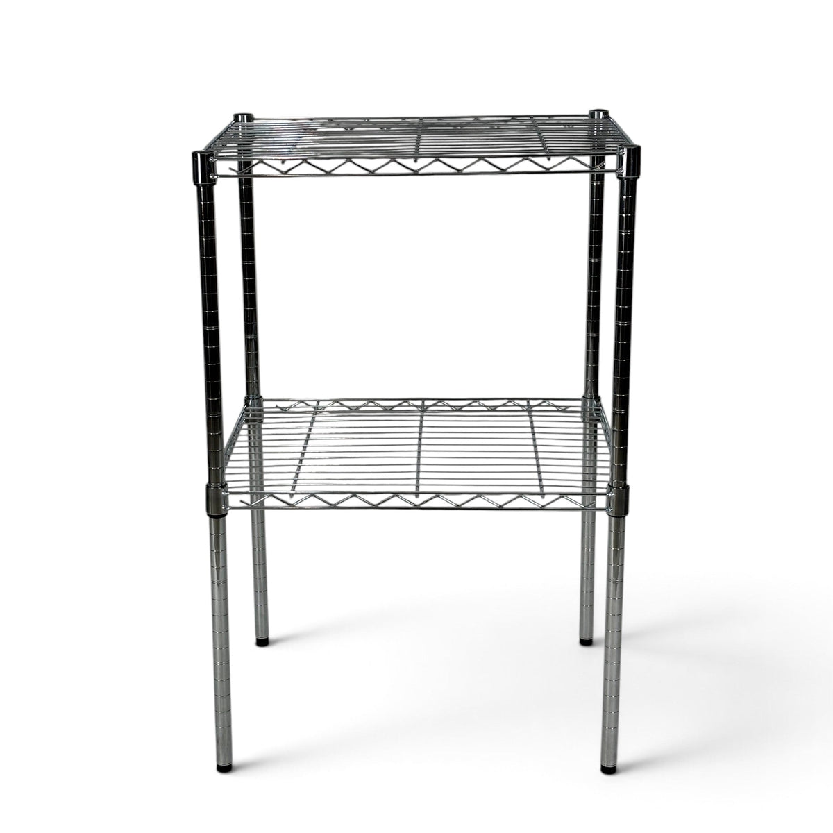 Metallika Scaffale Modulare in Acciaio Cromato 90 × 35 × H 82 cm, 2 Ripiani
