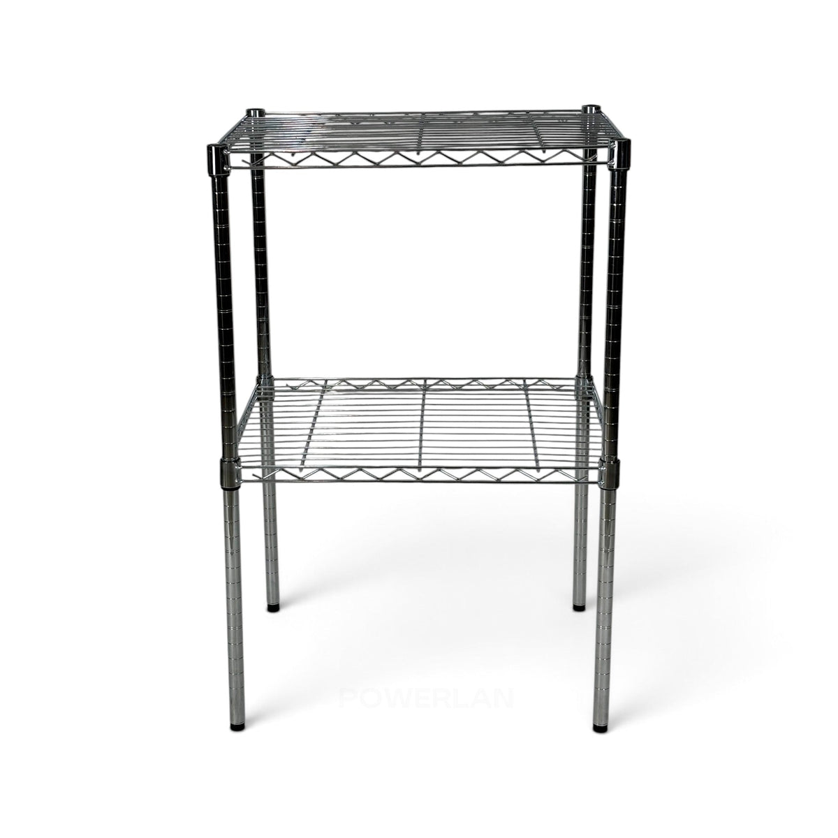 Metallika Scaffale Modulare in Acciaio Cromato 60 × 35 × H 82 cm, 2 Ripiani