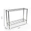 Metallika Scaffale Modulare in Acciaio Cromato 122 × 35 × H 102 cm, 2 Ripiani