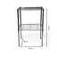 Metallika Scaffale Modulare in Acciaio Cromato 60 × 45 × H 82 cm, 2 Ripiani
