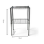 Metallika Scaffale Modulare in Acciaio Cromato 75 × 35 × H 82 cm, 2 Ripiani