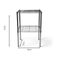 Metallika Scaffale Modulare in Acciaio Cromato 90 × 35 × H 82 cm, 2 Ripiani