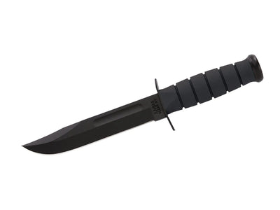 Ka-Bar Fighting/Utility 1213 Plain lama plain 1095 Cro-Van 17,8 cm nera manico Kraton G fodero cuoio - vista principale