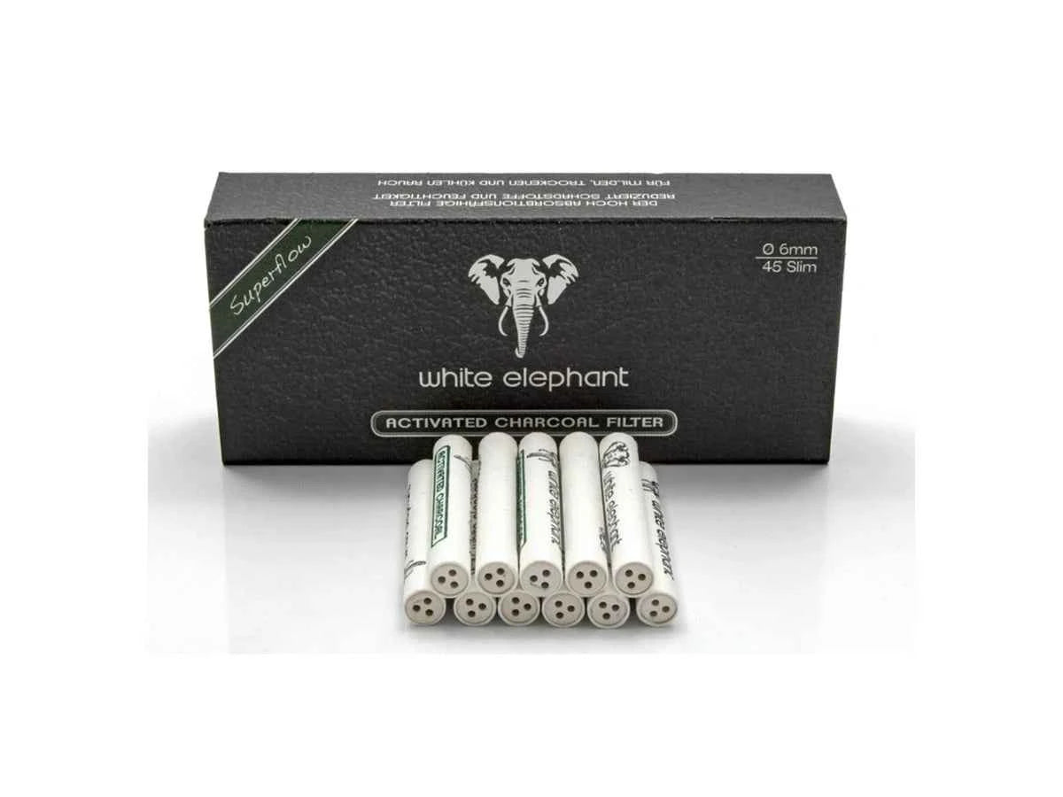 White Elephant FILTRO x PIPA CARBONE ATTIVO 6 mm 45 pz (20104)