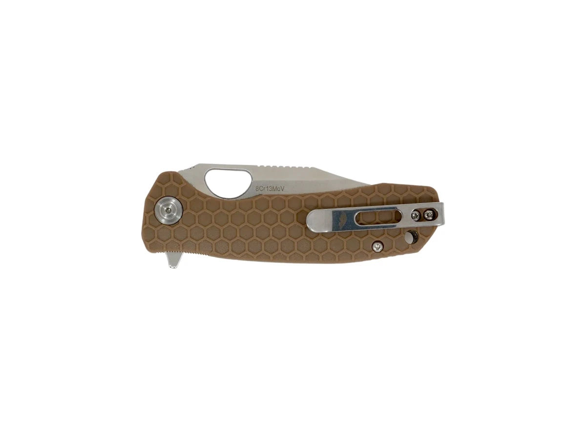 Honey Badger HB4064 CLIP POINT LARGE Tan