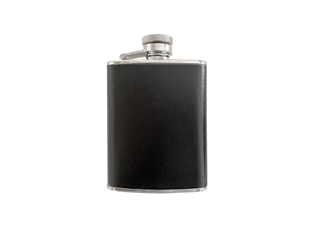 Import Hip Flask 3 oz (88 ml), acciaio inox con rivestimento in cuoio