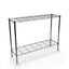 Metallika Scaffale Modulare in Acciaio Cromato 122 × 45 × H 102 cm, 2 Ripiani