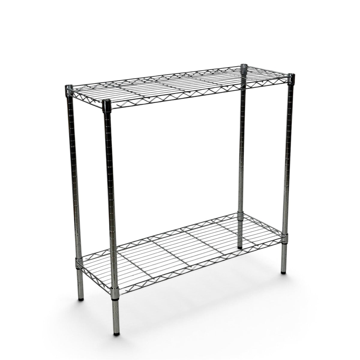 Metallika Scaffale Modulare in Acciaio Cromato 90 × 45 × H 92 cm, 3 Ripiani