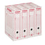 Scatola archivio Storage - A4 - 8,5 x 31,5 x 22,3 cm - bianco e rosso - Esselte Dox