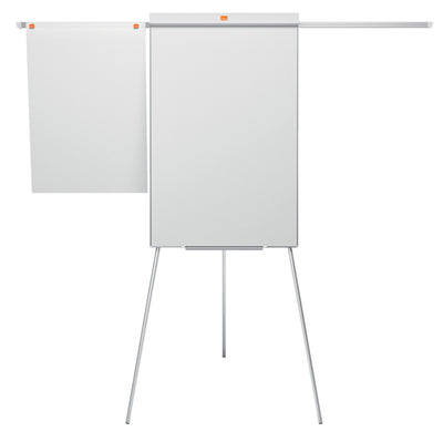 Lavagna portablocco Classic con cavalletto - 100 x 68,5 cm - bracci estensibili - bianco - Nobo