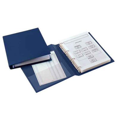 Raccoglitore Sanremo 2000 - 22 x 30 cm - 4 anelli a D 50 mm - dorso 7,5 cm - blu - Sei Rota