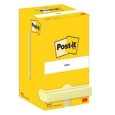 Blocco foglietti - 654 - 76 x 76 mm - giallo Canary - 100 fogli - Post-it
