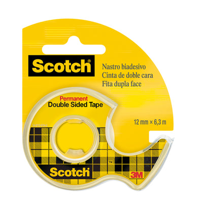 Nastro biadesivo in chiocciola 665 - 12 mm x 6,3 m - acrilico - trasparente - Scotch